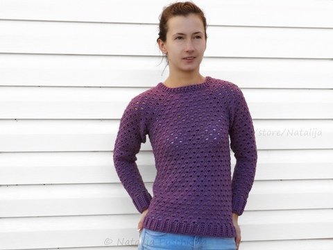 Warme Pullover selber häkeln, Gr.34-52