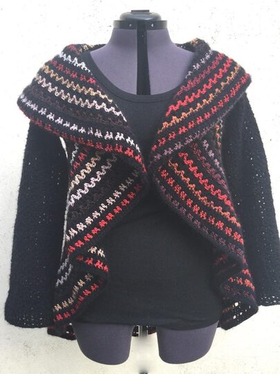 Häkelanleitung Kreisjacke / Kreisweste "Sandra" aus Bobbel, alle Größen