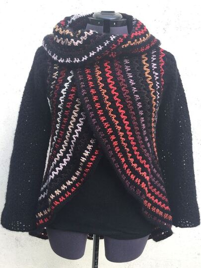 Häkelanleitung Kreisjacke / Kreisweste "Sandra" aus Bobbel, alle Größen