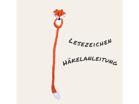 Häkelanleitung  Lesezeichen Fuchs