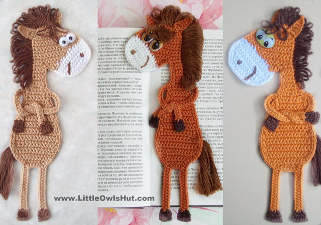 025 Crochet Pattern - Horse Ge-GE-Bookmark or decor - Amigurumi PDF file by Zabelina CP