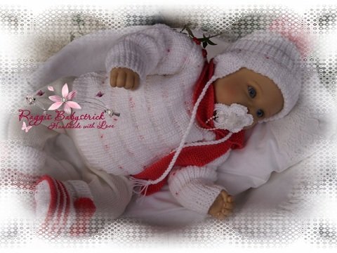 Strickanleitung für Baby's u. Reborns Modell Gitti Gr. 50 - 56 4-teilig