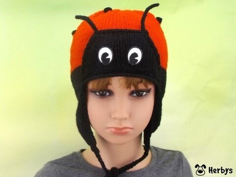 Strickanleitung Kindermütze "Marienkäfer"