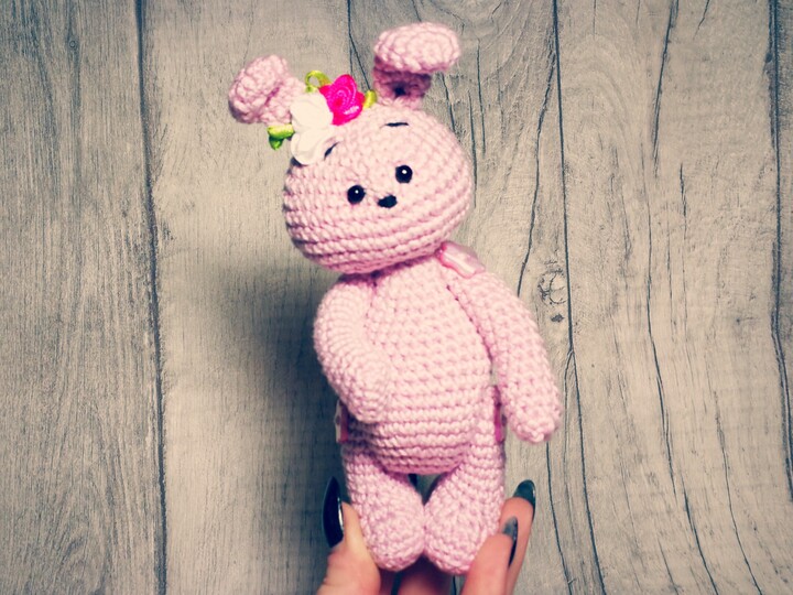 Süße Freunde Bärchen und Häschen häkeln