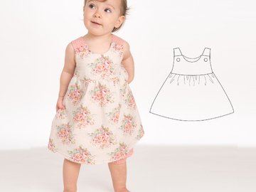 Baby Dress CLARA & LIPSIA – Pinafore PDF Pattern 3m-4y