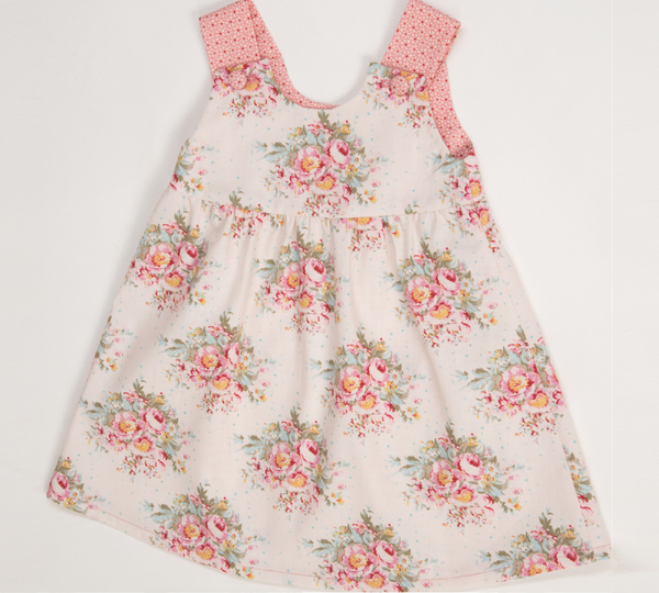 sewing pattern baby pinafore CLARA & LIPSIA tutorial 3m/6m–3y/4y