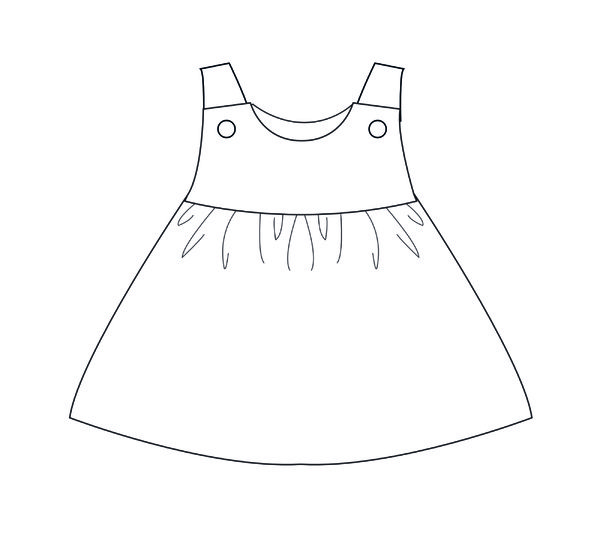 SÜSS & EINFACH! Babykleid Pinafore Schnittmuster PDF (3M–4J)