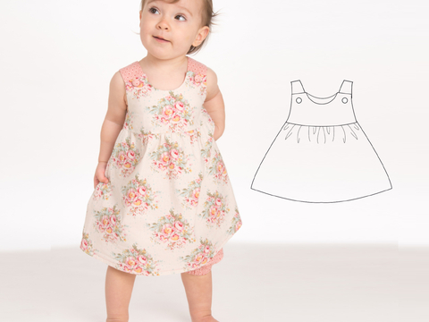 Schnittmuster Babykleid CLARA & LIPSIA – Anleitung Datei 62/68–98/104