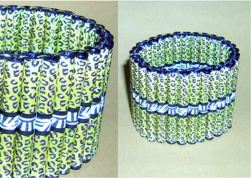 Breites Armband aus Papierperlen