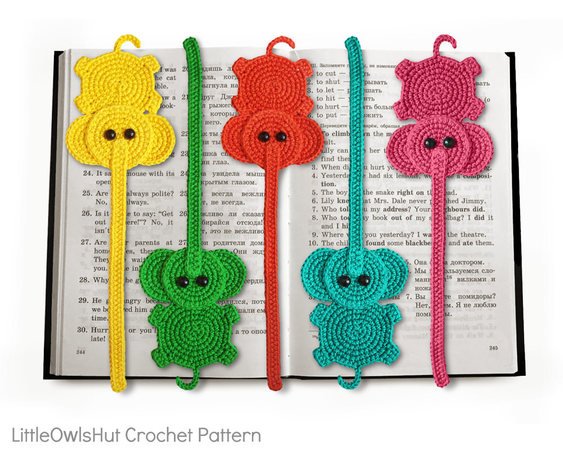 142 Crochet Pattern - Elephant bookmark or decor - Amigurumi PDF file by Zabelina CP