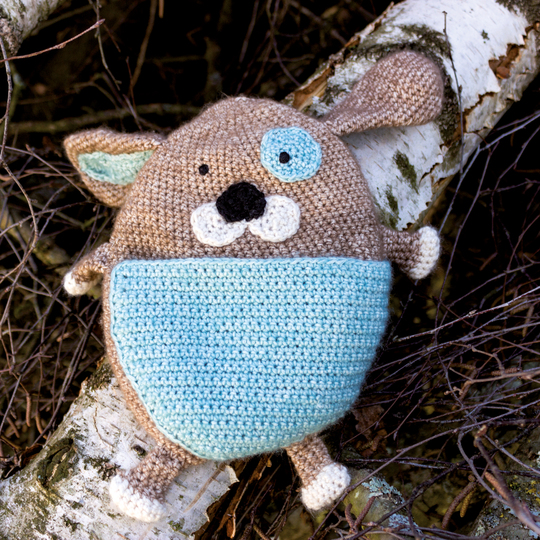 Wärmekissen Barry der Hund - Häkelanleitung