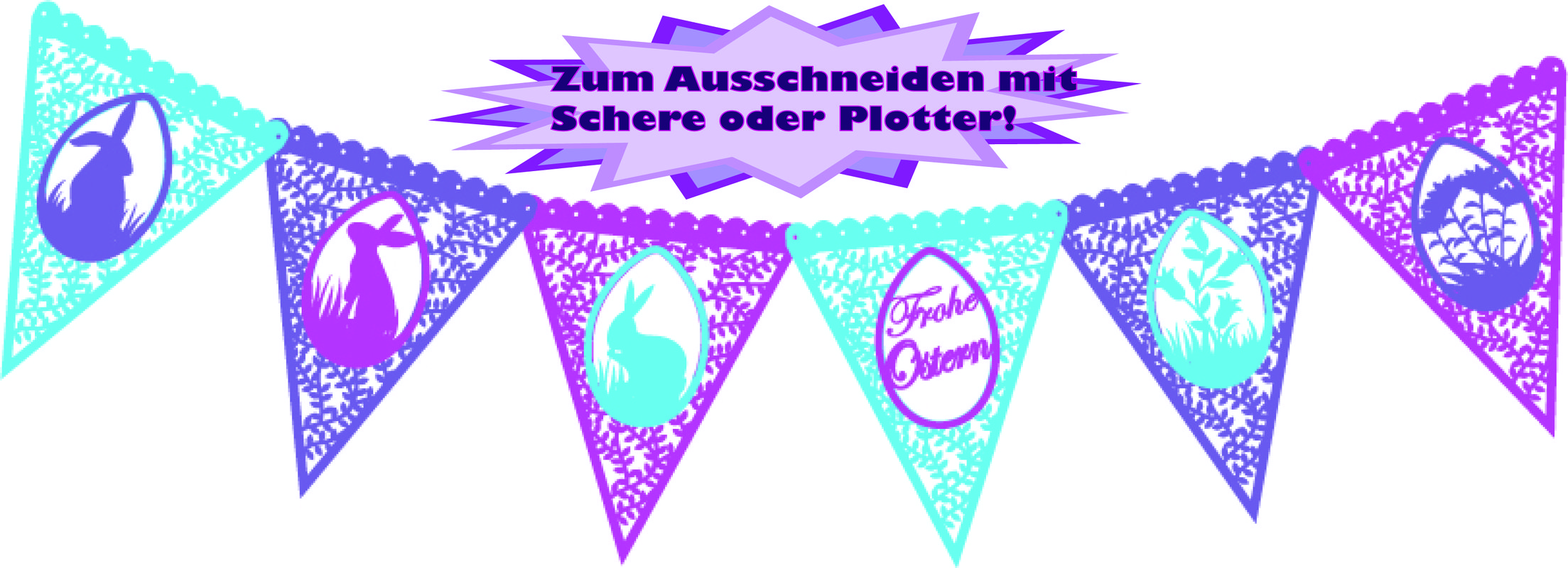 Wimpelkette Frohe Ostern