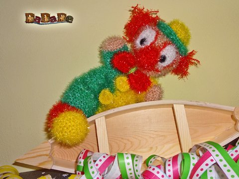 Bade - Puppe Clown Bimbino, gehäkelt von Dadade