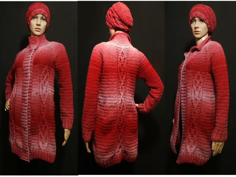 Häkelanleitung Mantel und Mütze