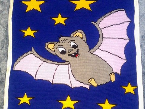 Motivdecke Fledermaus