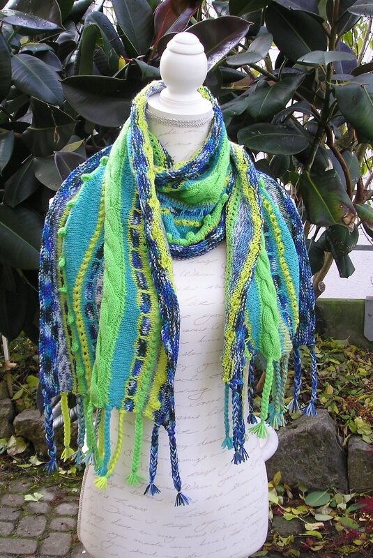 Strickanleitung Schal "Paradiesgarten" - Bild 5