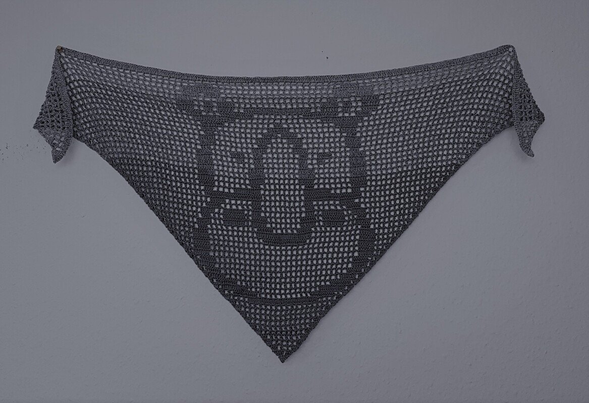 Motivtuch für Kinder "Nashorn", Häkelanleitung