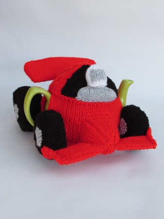 F1 Racing Car Tea Cosy Knitting Pattern