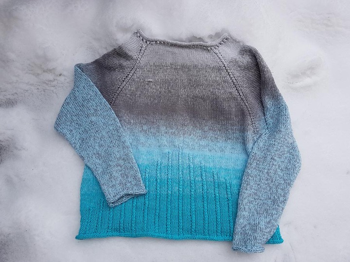 Strickanleitung "Eiskönigin" für einen Pullover mit Raglantechnik