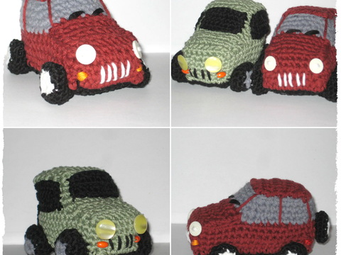 Maroon car crochet pattern