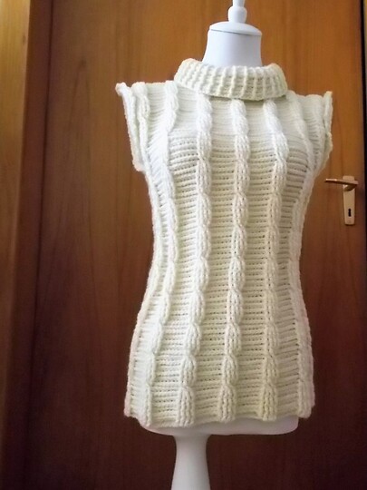 Zopfmuster - Pullunder Häkelanleitung Gr. 36 - 46