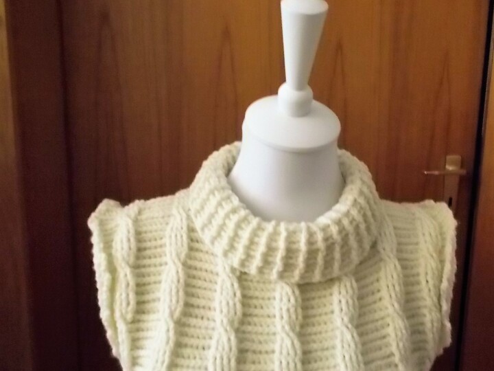 Zopfmuster - Pullunder Häkelanleitung Gr. 36 - 46