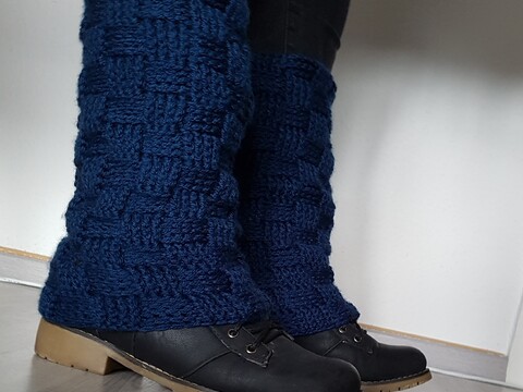 Häkelanleitung Stulpen für Beine für alle Größen, Korbmuster