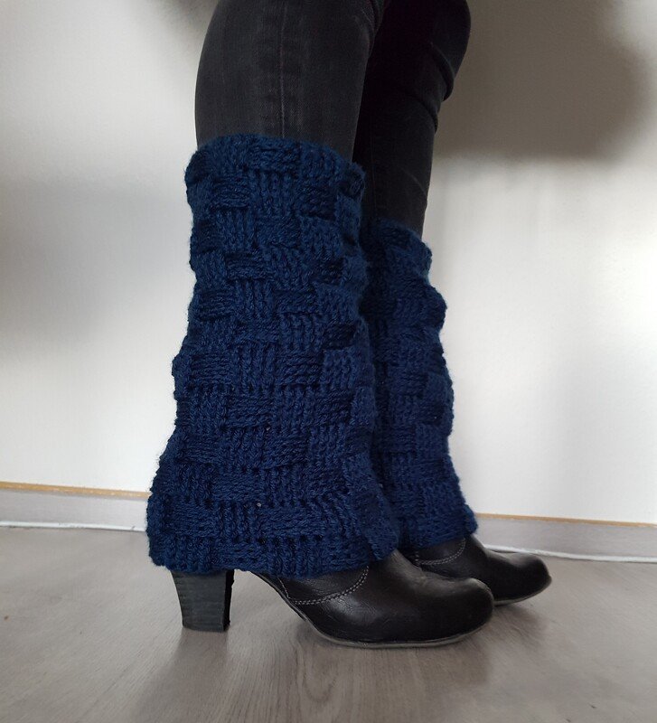 Häkelanleitung Stulpen für Beine für alle Größen, Korbmuster - Bild 4