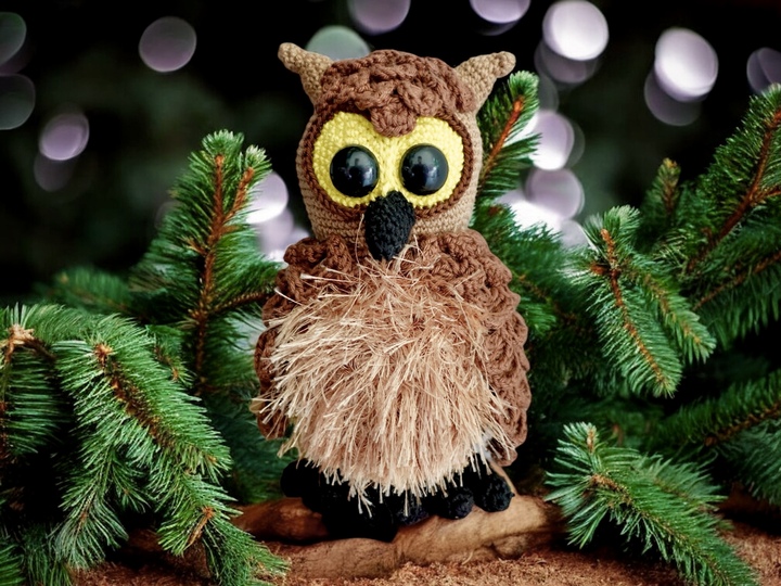 Flauschiger Waldkauz Waldemar - Häkelanleitung