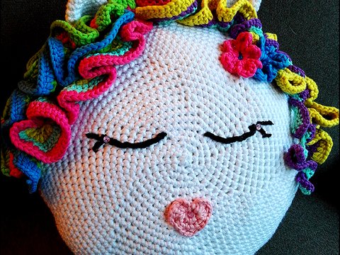 Einhorn Kissen (Durchmesser ca. 35 cm)