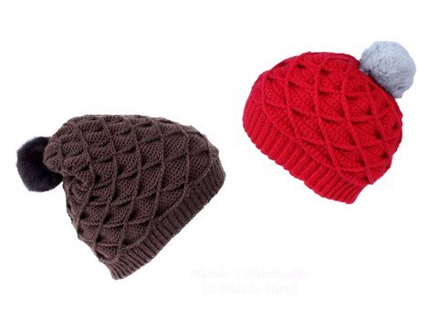 Mütze mit dem Faltenmuster "Ruffle", alle Gr., 2 Var.