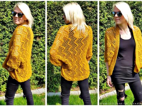 Crochet Pattern Shrug / Cocoon Cardigan in All Sizes | Shrug #2 ZigZag