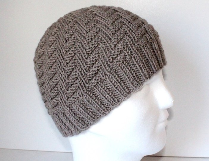 Strickanleitung Mütze, Beanie unisex, Strukturmuster, KU ca. 54-60 cm  #188