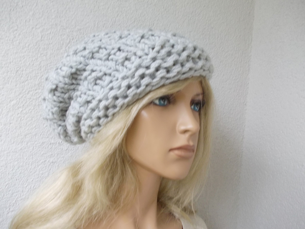 Strickmütze: Totenkopf - Wollmütze/Wintermütze/R Produktbild-Vorschau 4