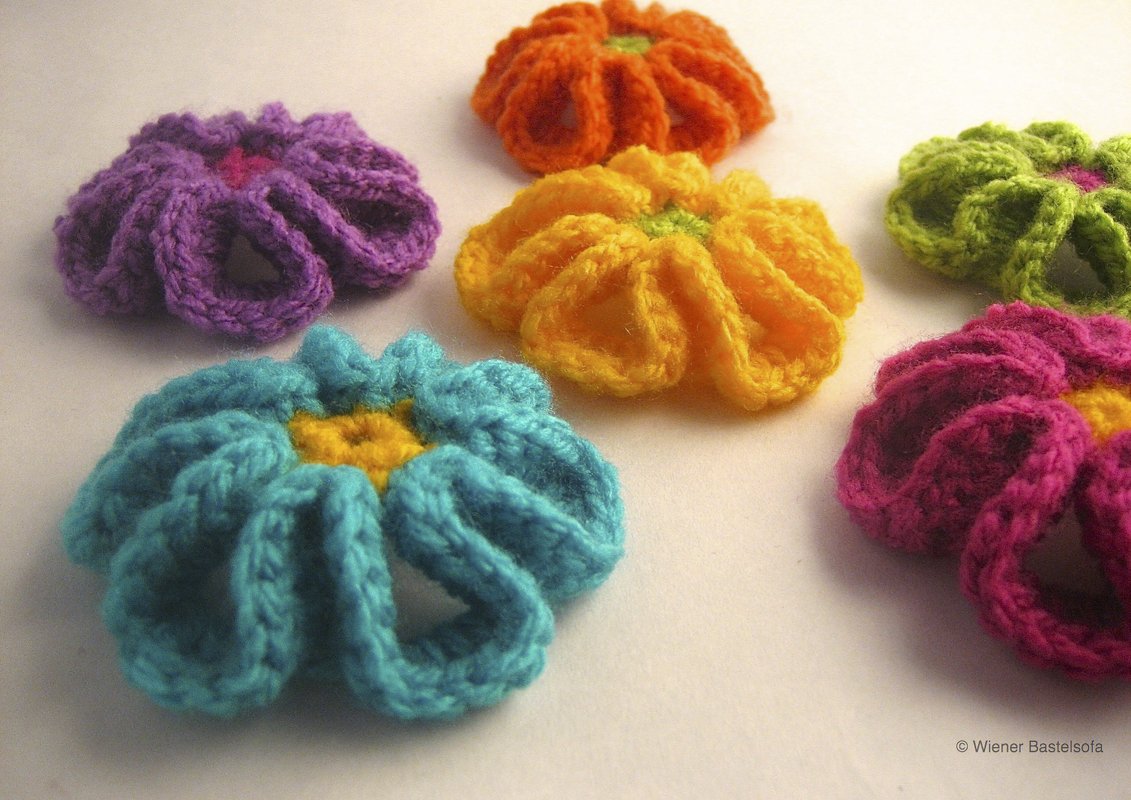 „Schnelles Blümchen“, Applikation, Verzierung, Aufnäher, Deko - Bild 3