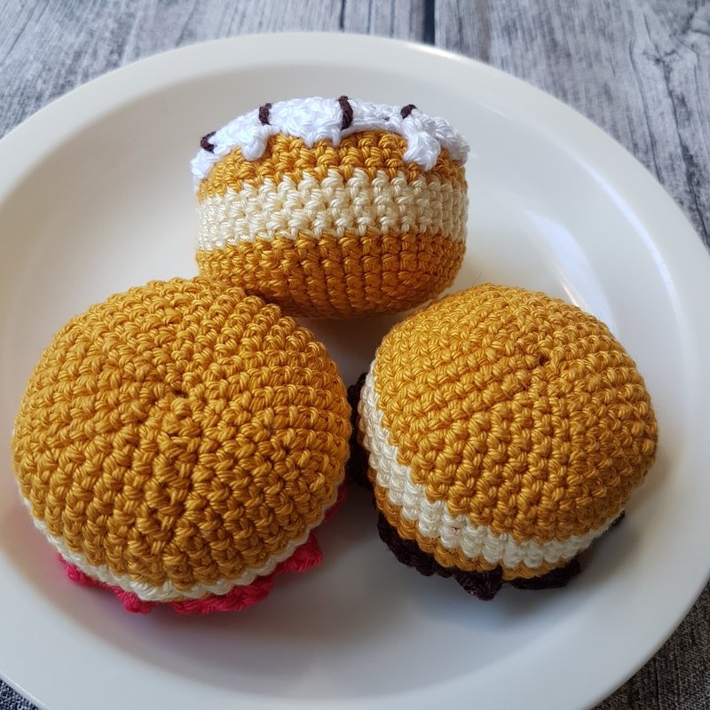 Häkelanleitung Berliner Ballen, Faschingskrapfen, Pfannkuchen - Bild 2