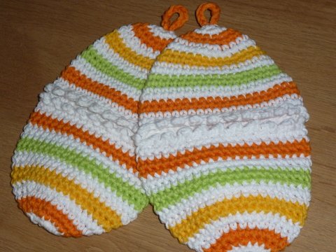 Topflappen "Ostereier" gehäkelt