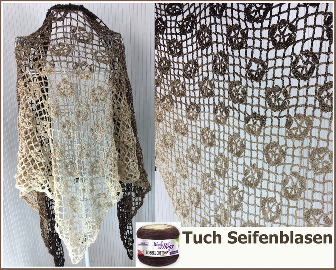Tuch "Seifenblasen" mit 1 BOBBEL-COTTON von Woolly Hugs