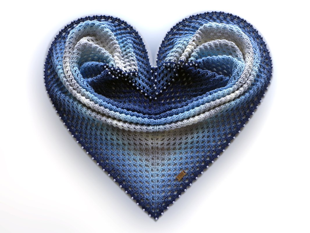 Mod. 030 - Häkelanleitung - Dreiecktuch mit Zopfmuster im Lacestil - Bild 5