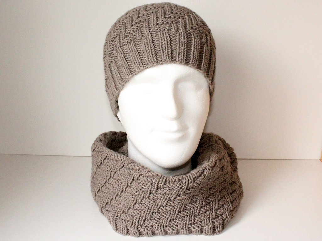 Strickanleitung Mütze und Loop, Strukturmuster, unisex für Anfänger - Bild 13