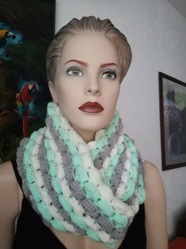 Häkelanleitung Loop / Schal 3 D - Optik