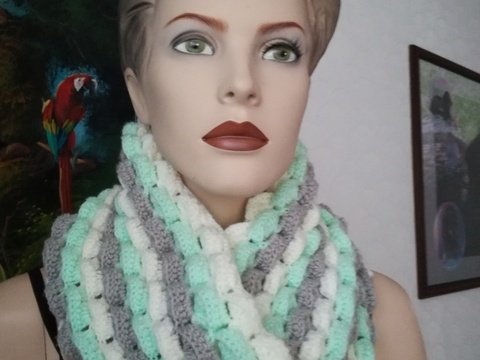 Häkelanleitung Loop / Schal 3 D - Optik