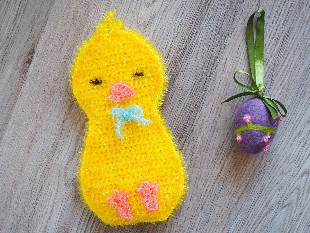 Häkelanleitung: Küken-Spülschwamm oder Deko-Anhänger - Bild 3