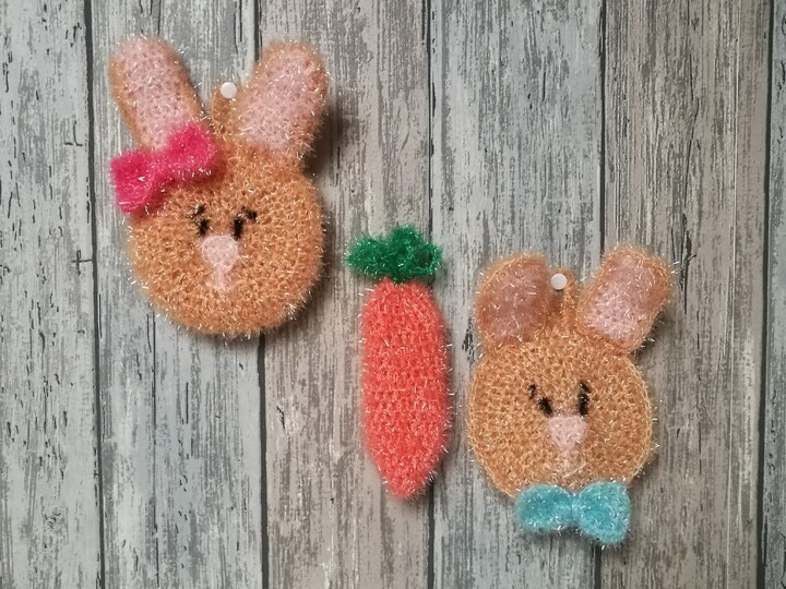 Spül und Badeschwamm Hase mit Möhre