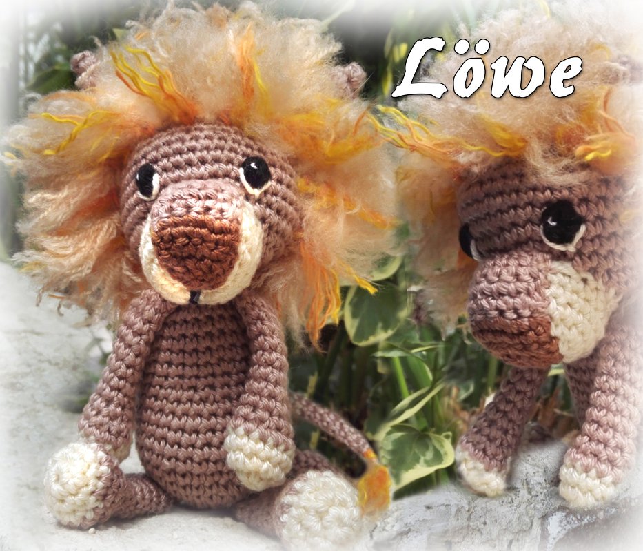 Amigurumi süsser Löwe, Lion