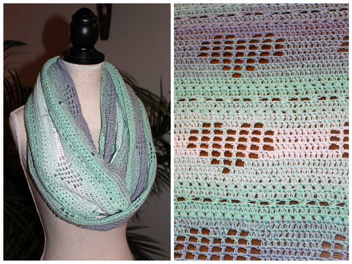 Crochet pattern: Infinity Scarf "Heartbeat" - absolutely romantic ♥