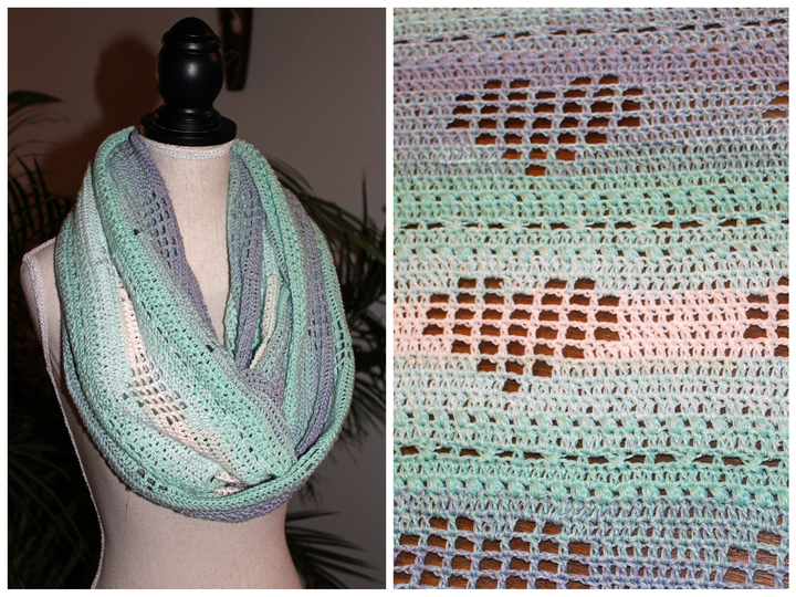 Crochet pattern: Infinity Scarf "Heartbeat" - absolutely romantic ♥