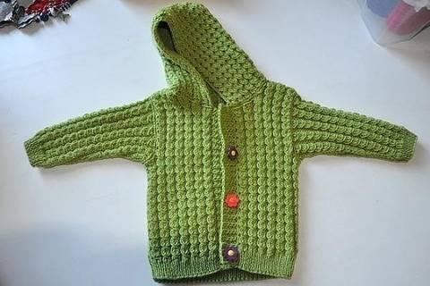 Strickanleitung * Baby/Kinder Kapuzenjacke in 3 Größen - Bild 3