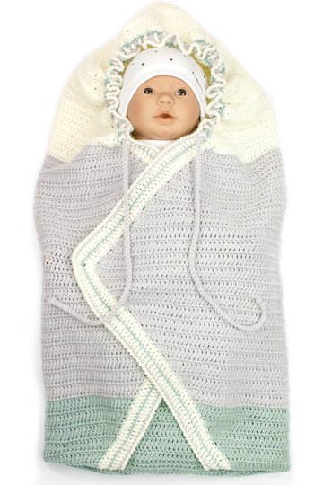 Häkelanleitung Einschlagdecke Babyschale