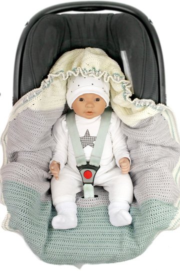 Häkelanleitung Einschlagdecke Babyschale